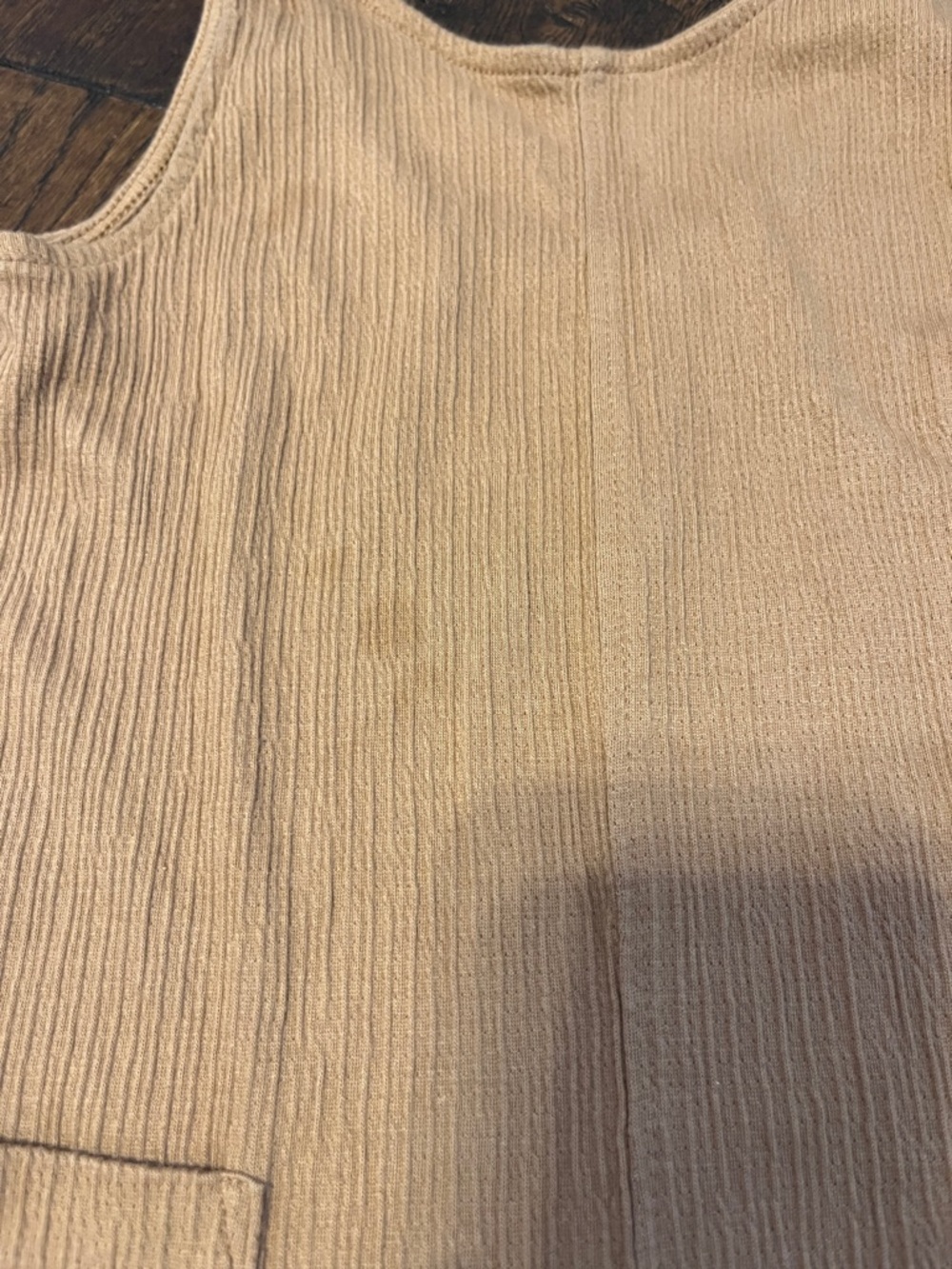 Old Navy Girls' Tan Knotted-Strap Ribbed One-Piece Jumpsuit - Picture 2 of 3